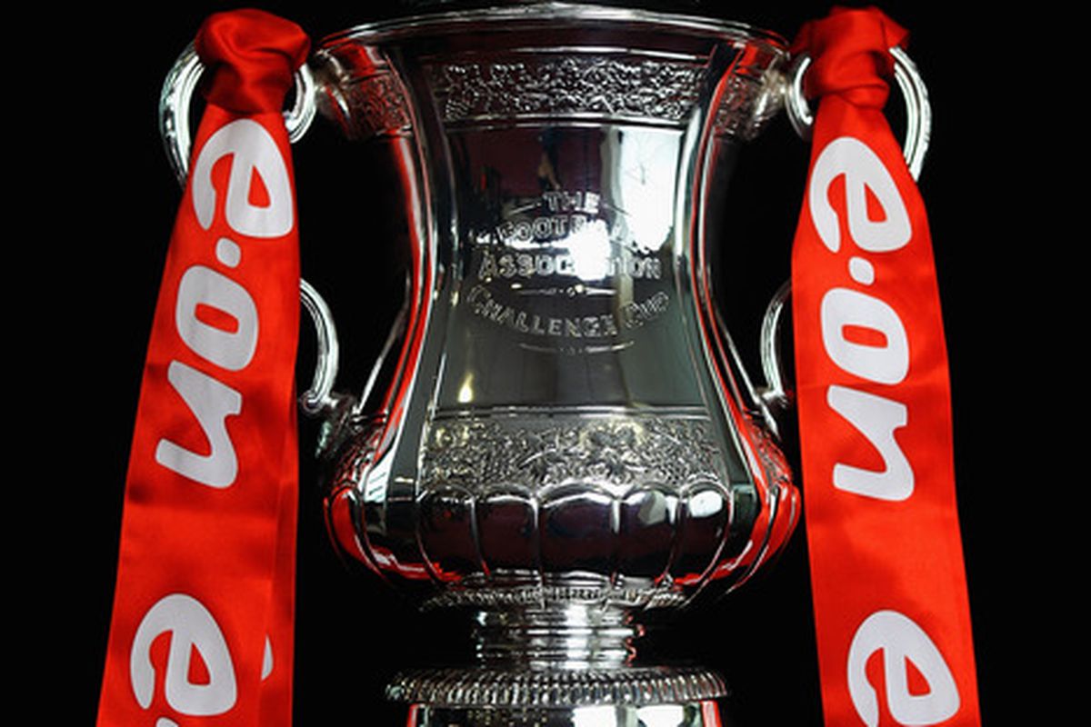 LONDON ENGLAND - FEBRUARY 16:  A detailed view of the FA Cup sponsored by Eon at the Leyton Orient FA Cup Media Day at Matchroom Stadium on February 16 2011 in London England.  (Photo by Dean Mouhtaropoulos/Getty Images)