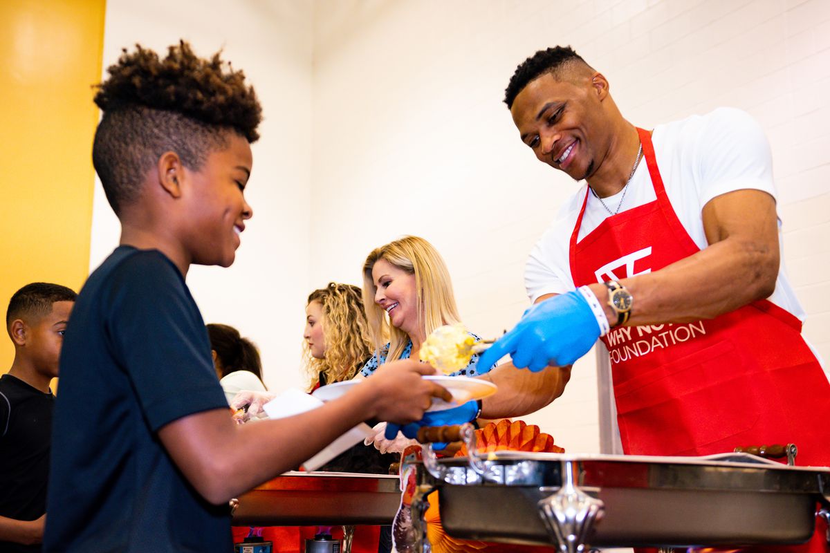 Russell Westbrook Why Not? Foundation Thanksgiving Dinner