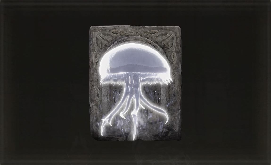Artwork of the Spirit Jellyfish Ash from Elden Ring