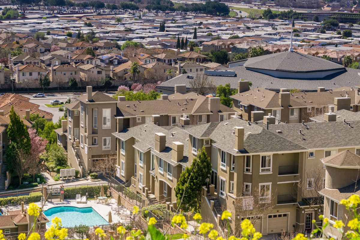 An aerial view of a San Jose neighborhood.