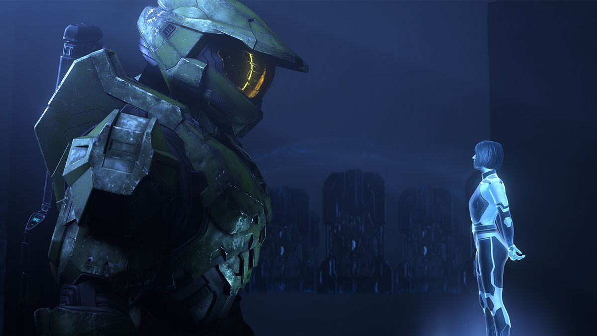 Master Chief and a new AI called The Weapon