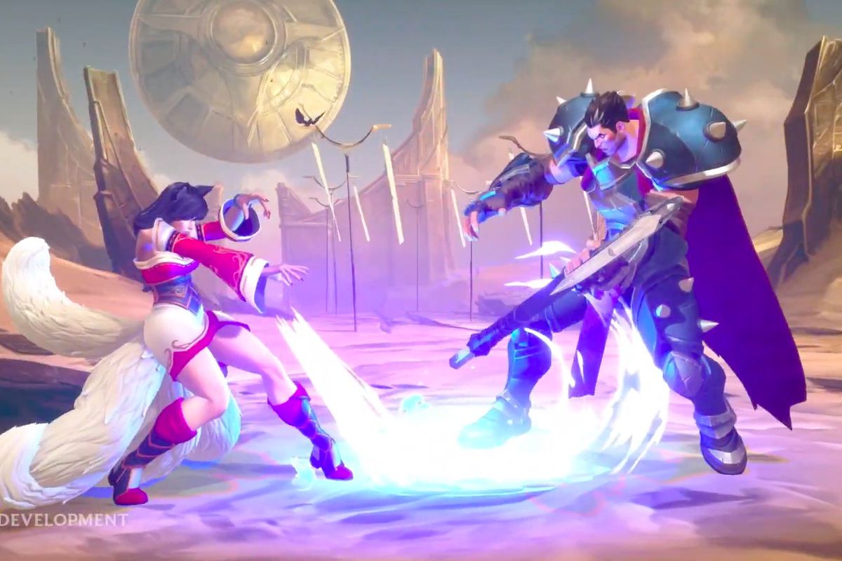 Ahri and Darius fight each other in Riot Games’ Project L fighting game