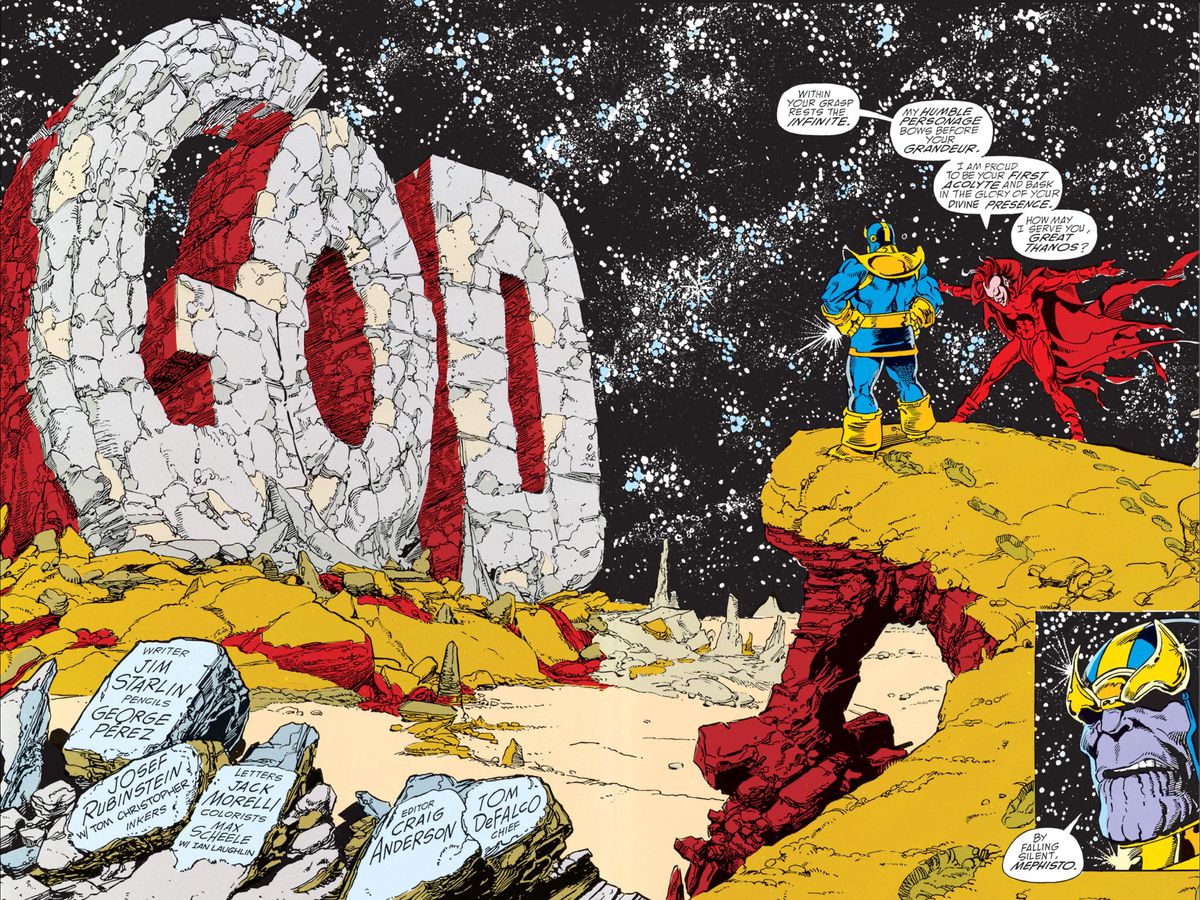 From Infinity Gauntlet #1, Marvel Comics (1991).