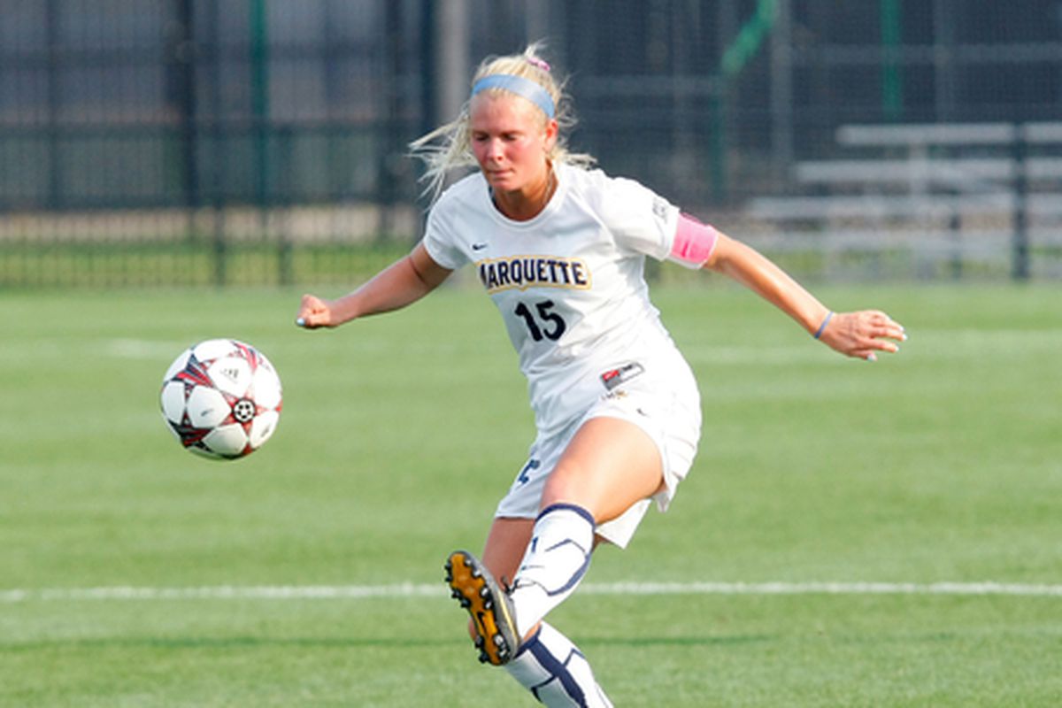 Just like in the 2012 Big East Championship Game, Taylor Madigan had the game winning goal against Georgetown.