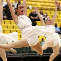 Uintah competes in the dance division as 4A girls compete at UVU in Orem for the State Championship in Drill Team on Wednesday, Feb. 10, 2021.