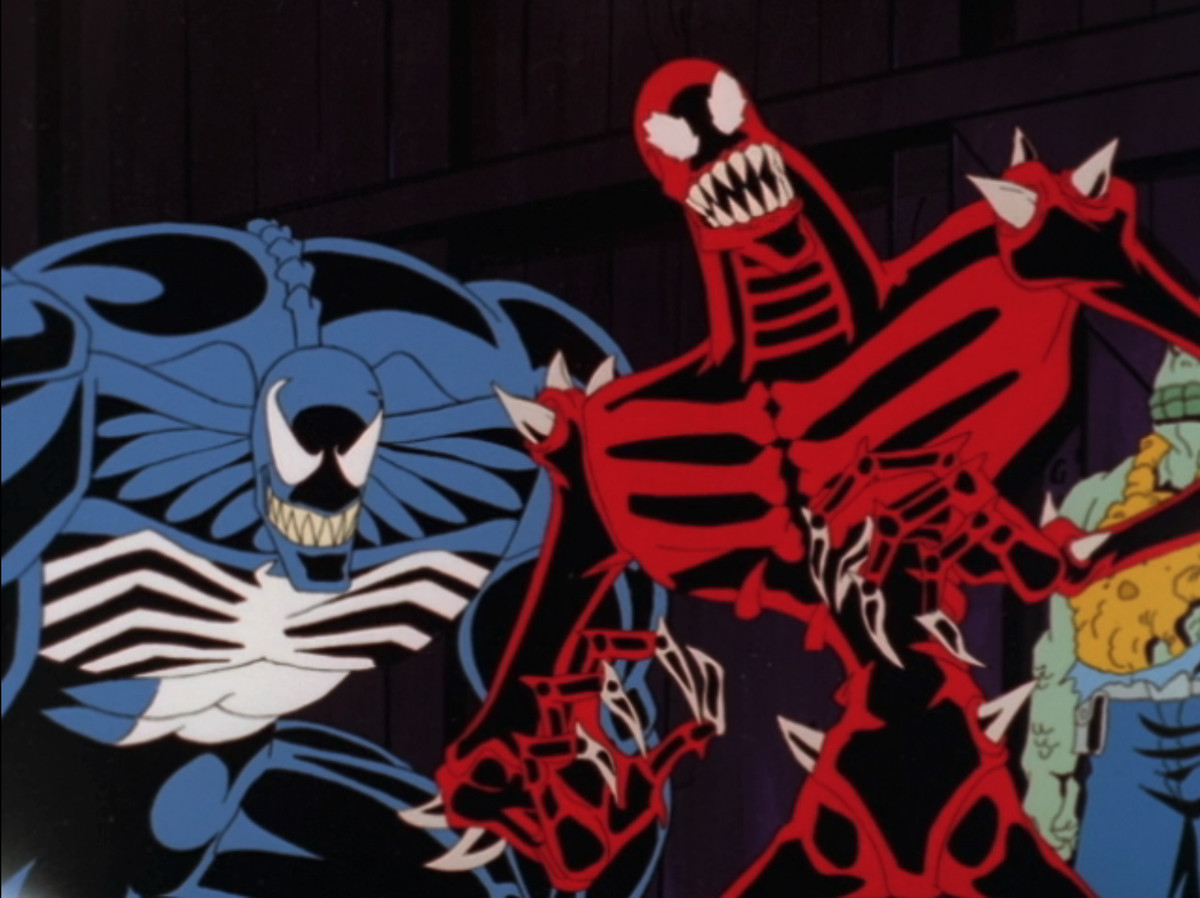 Venom and Carnage as they appear in Spider-Man Unlimited