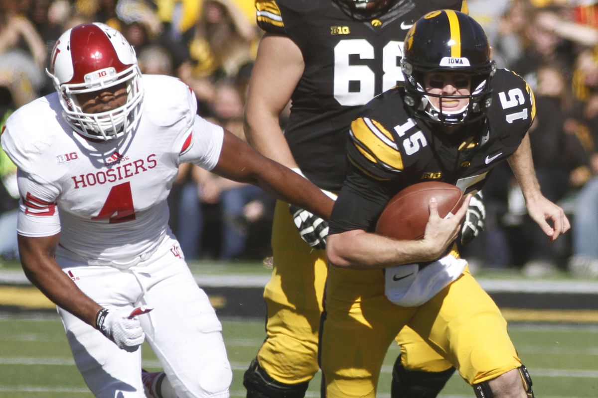 Quarterback Jake Rudock and Iowa open the week as 2.5-point underdogs against Maryland.