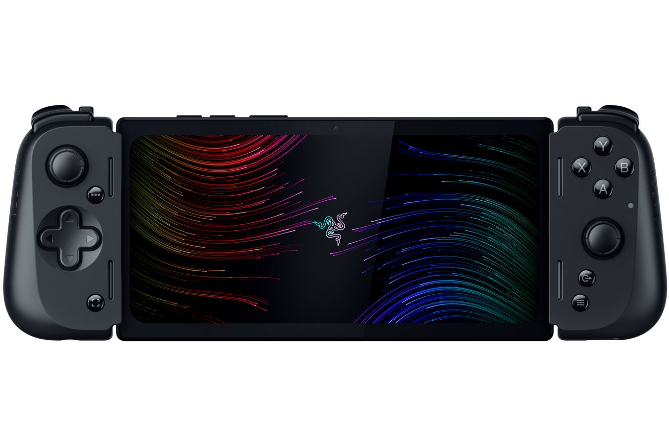 Razer’s Edge Android gaming tablet fitting snug within the Kishi V2 Pro game controller.