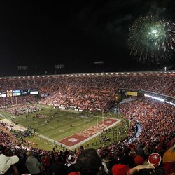 Fireworks explode over Candlestick Park after the San Francisco 49ers beat the Atlanta Falcons 34-24 during an NFL football game in San Francisco, Monday, Dec. 23, 2013. The 49ers played their last regular season game at Candlestick before moving a new stadium for the 2014 season. (AP Photo/Matt Sumner)