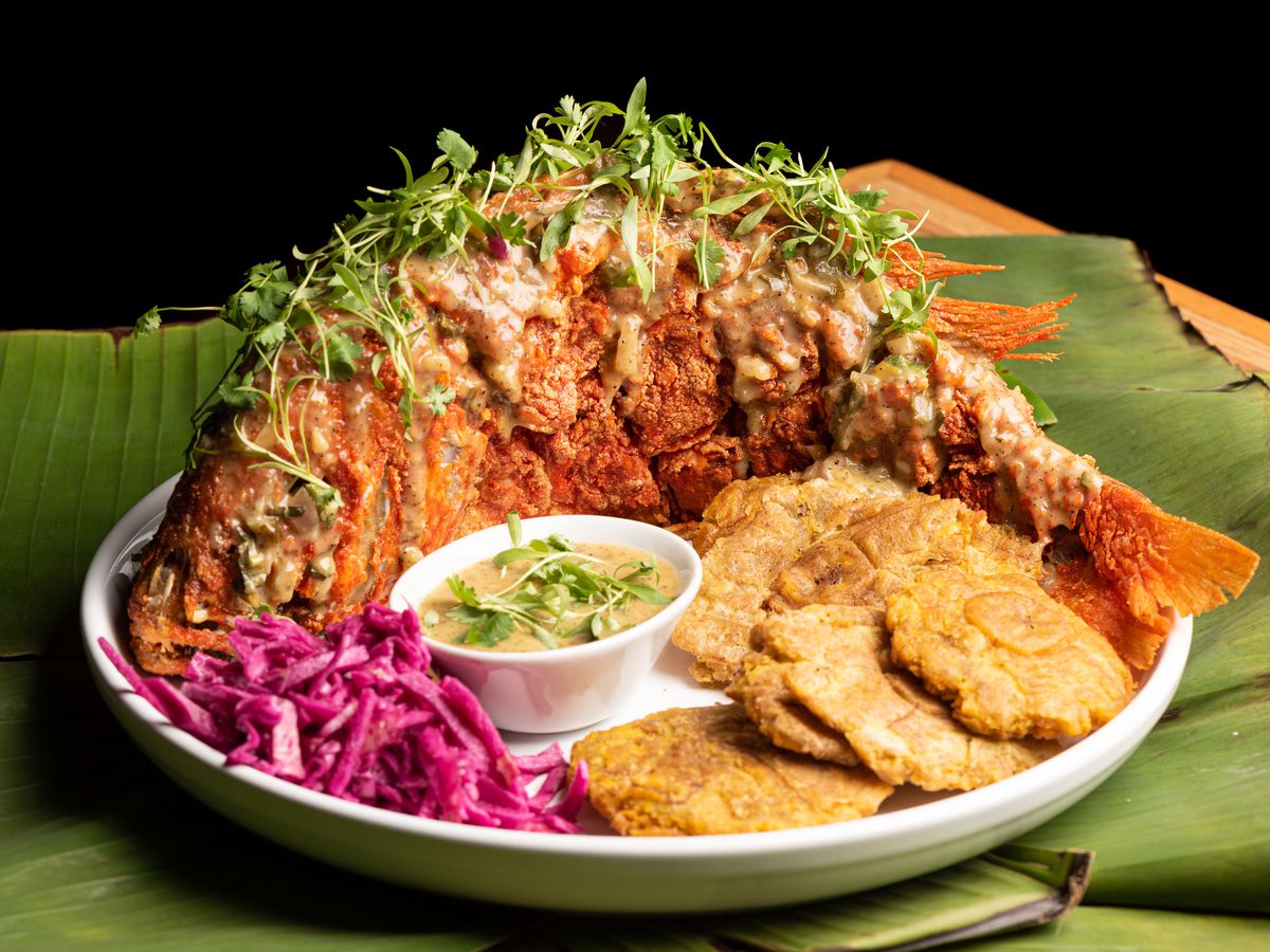Chiofrito, or whole fried snapper, at Rumba Kitchen in Little Tokyo.