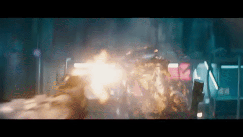 A GIF of a shooting match in the ‘Deadpool 2’ trailer