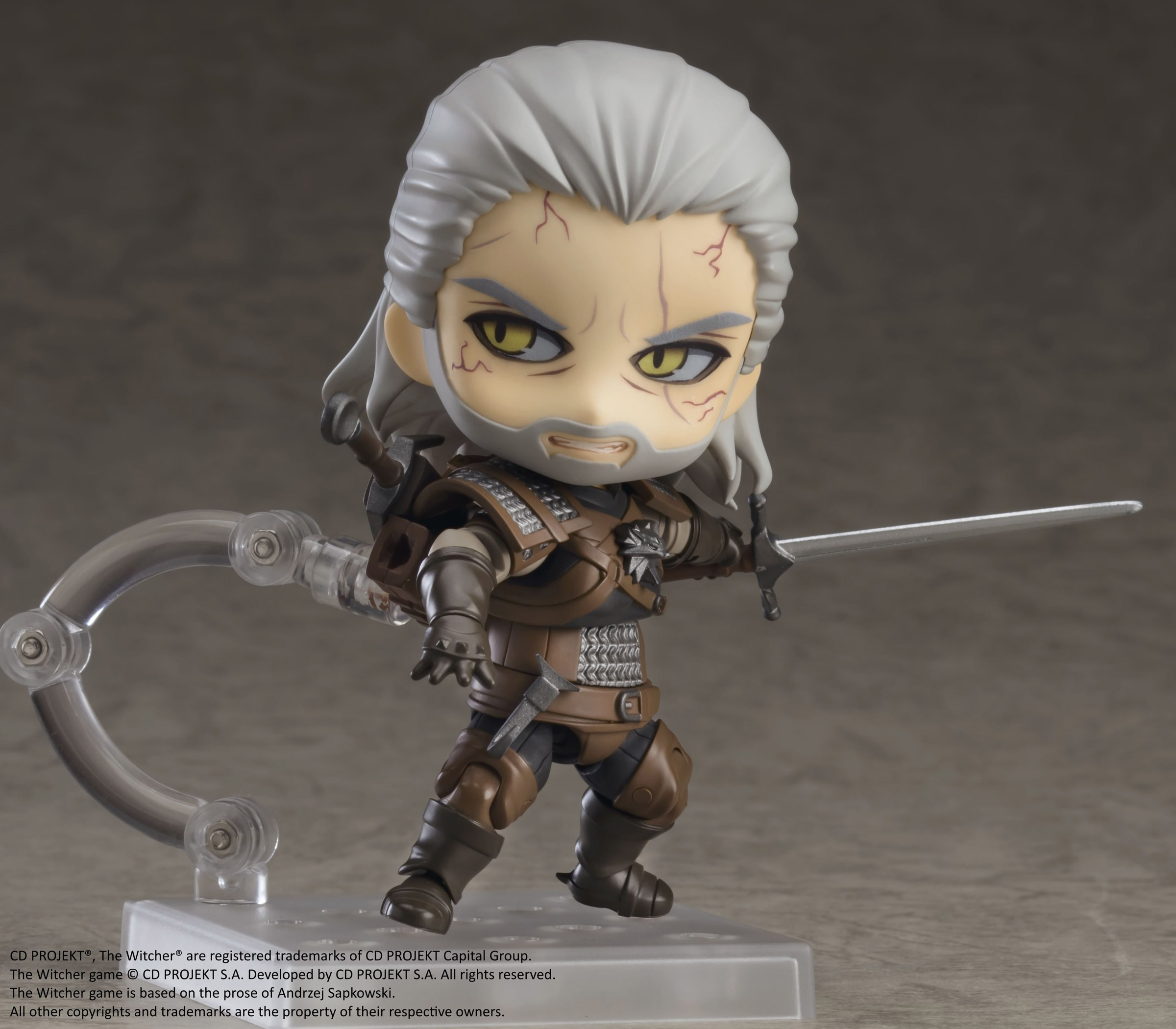 Geralt of Rivia The Witcher Faces/Hands Replaced Nendoroid 10cm PVC Figur Figure 