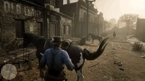 Red Dead Redemption 2 - storing items in horse’s saddlebags