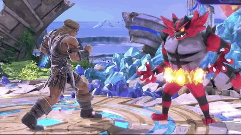 Super Smash Bros. Ultimate - Incineroar taunts after hitting a cool combo