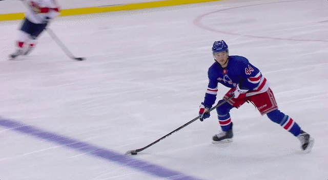Neal Pionk feeds Chris Kreider for a power play goal against the Florida Panthers