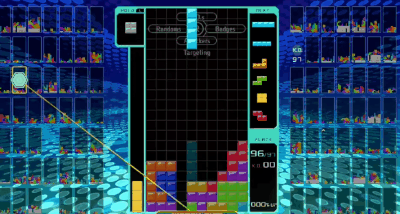 Tetris 99 gameplay gif