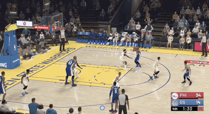 GIF: Johnathan Buckner, the only tall guy in the world.