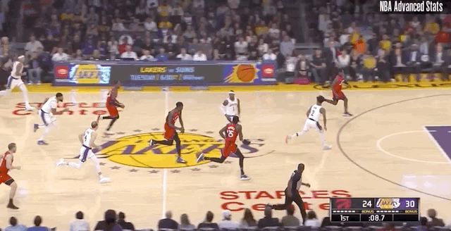 Matt Thomas three-point basket vs. LA Lakers