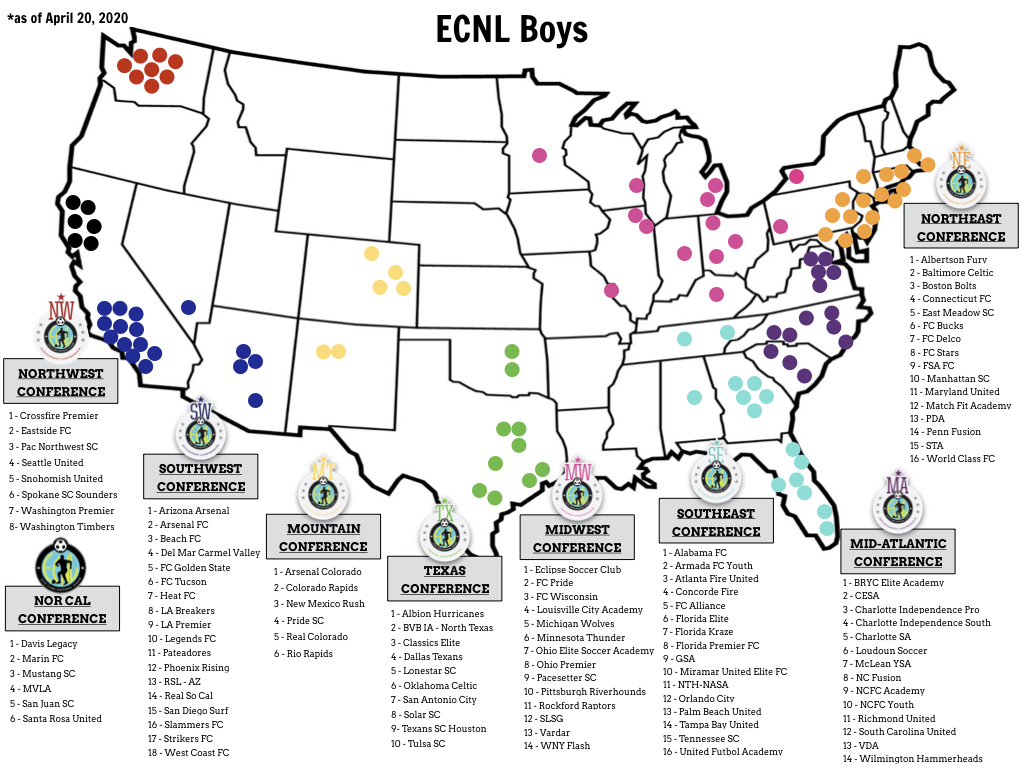 ECNL Map