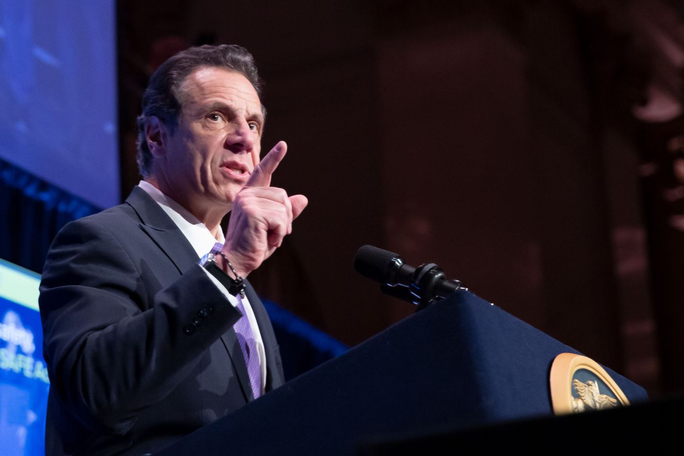 Governor Andrew Cuomo speaks a Better New York luncheon at Cipriani Wall Street, April 4, 2019.
