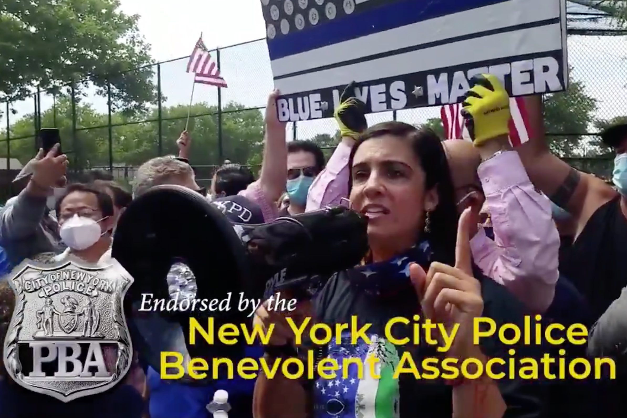 Assemblymember Nicole Malliotakis released an ad touting her support by police.