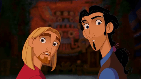 Characters from the movie Road to El Dorado deciding together that the correct answer is “Both”