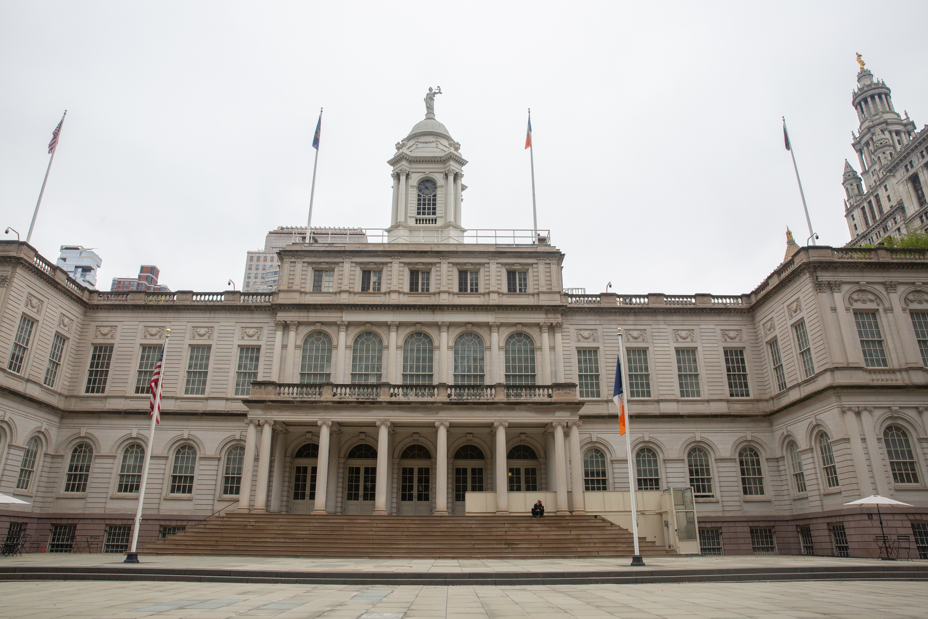 City Hall in Lower Manhattan, Oct. 5, 2021.