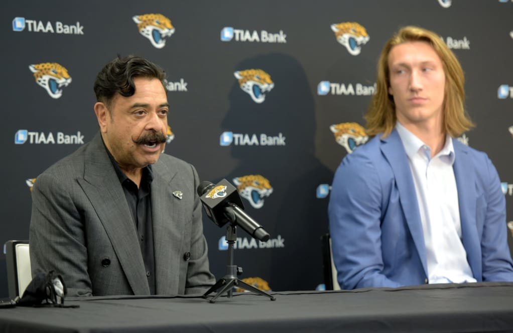 Shad Khan and Trevor Lawrence