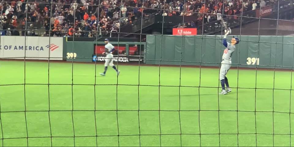 Mookie catching the last out of Game 2