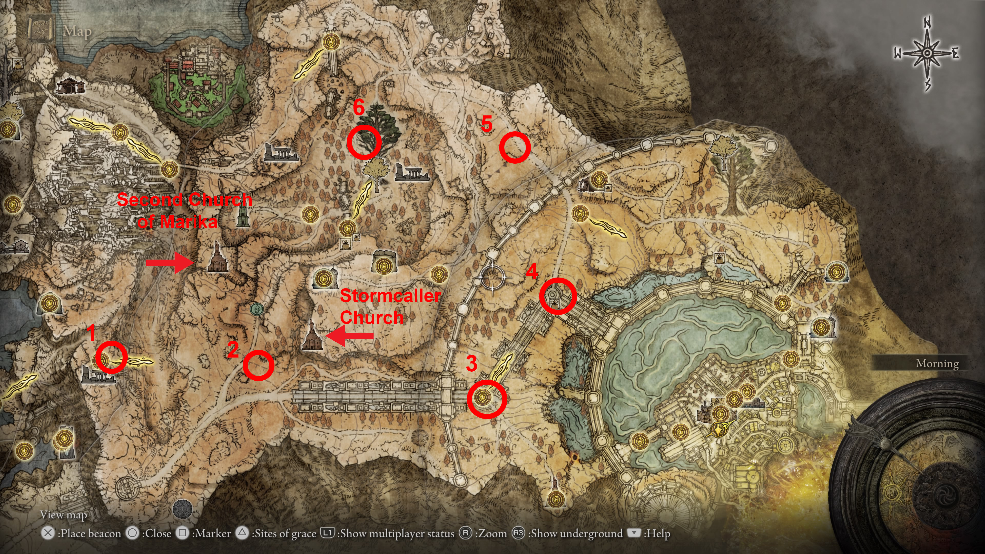 Altus Plateau flask upgrade map locations in Elden Ring
