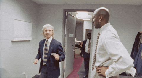 Michael Jordan’s security shrugging in footage from “The Last Dance”