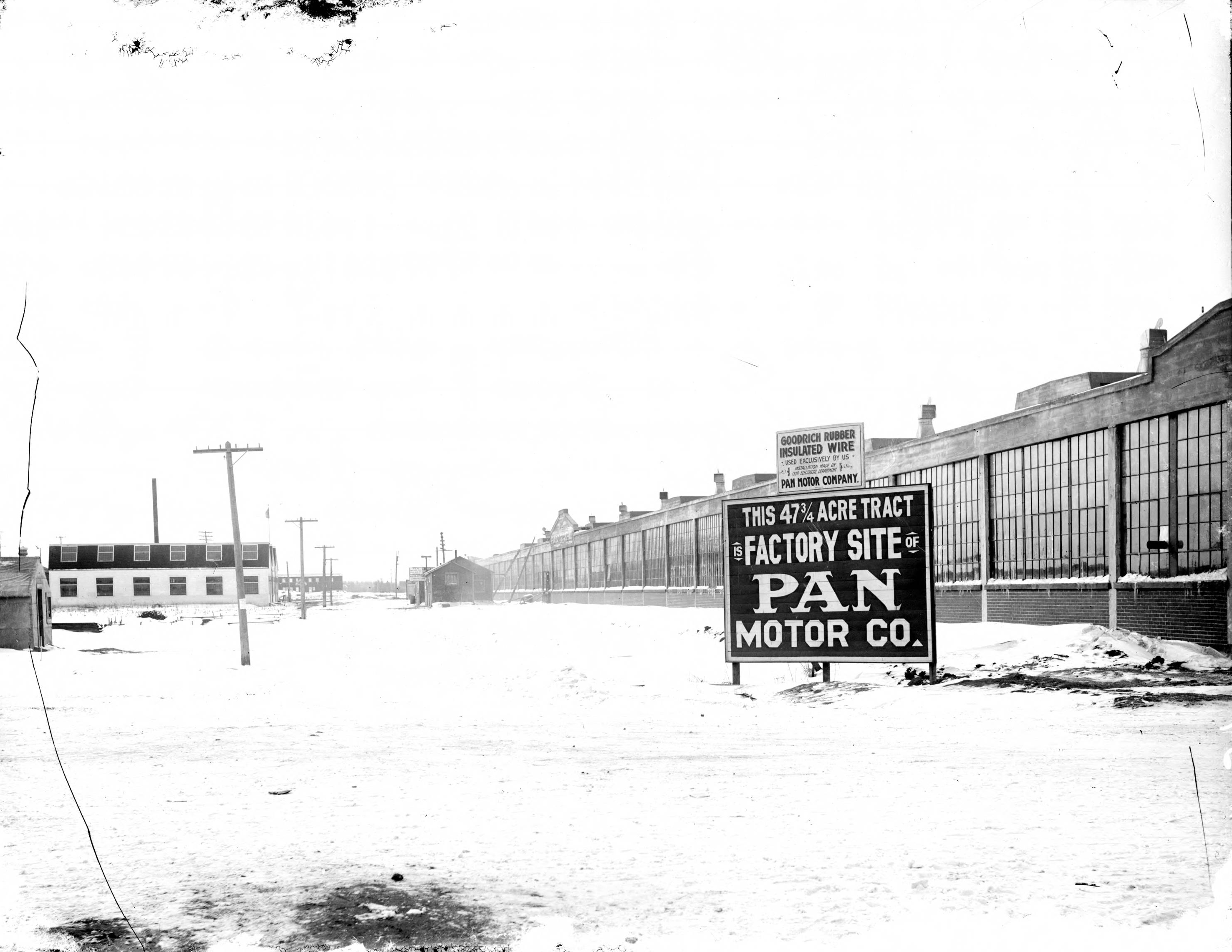The Pan Motor Company assembly plant, photographed in approximately 1918.