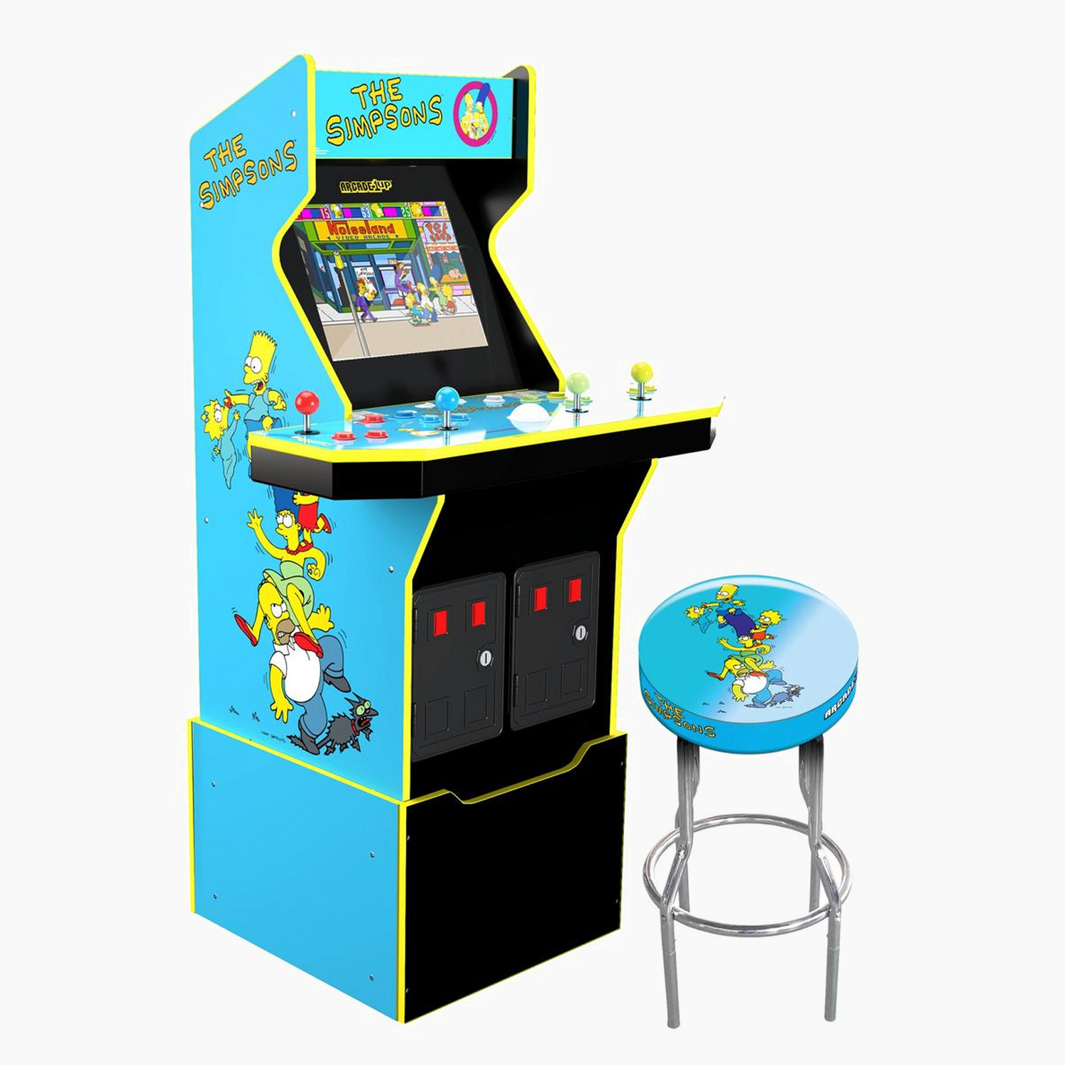 FDGG23 Fathers Day Gift Guide The Simpsons Arcade1UP with stool