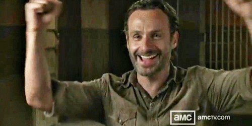 Happy Rick Walking Dead GIF