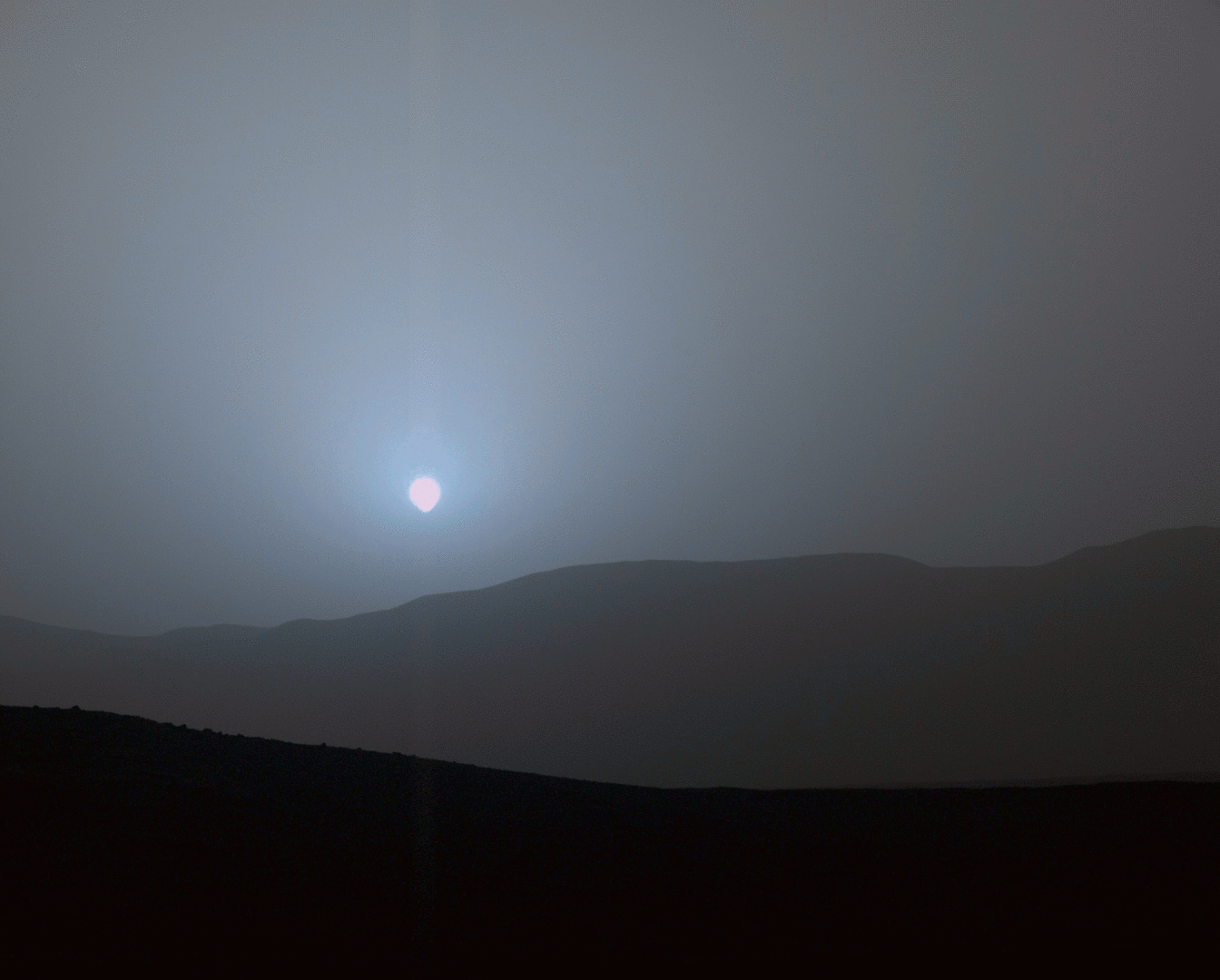 Rover Mars sunset