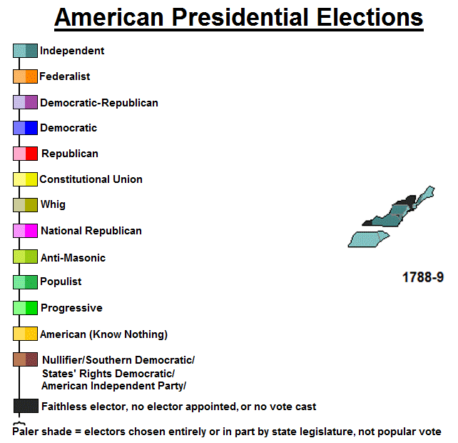 A map of every Presidential election, in one GIF