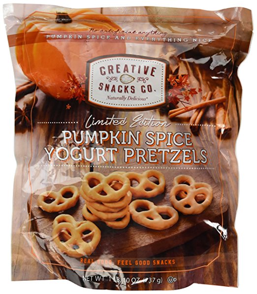 Creative Snacks Co. Pumpkin Spice yogurt pretzels