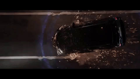 GIF of car flipping over in ‘Black Panther’ trailer