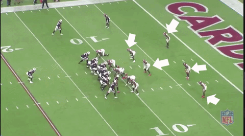 GIF of Carson Palmer throwing a touchdown pass to a receiver