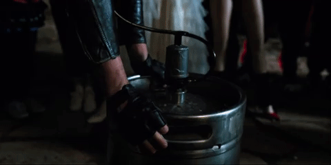 GIF of Billy doing a keg stand