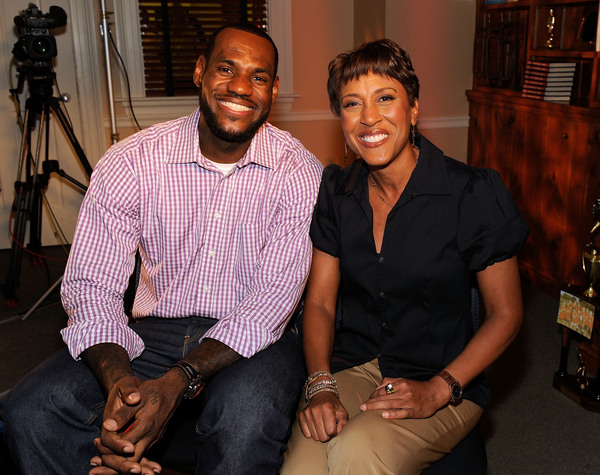 LeBron James and Robin Roberts from "The Decision" in the Summer of 2010.