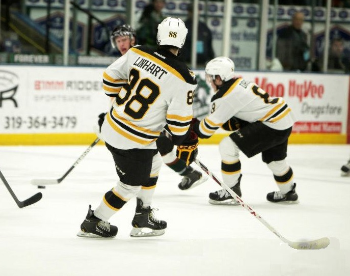 2014 recruit Jake Linhart will be back with the Green Bay Gamblers this year.
