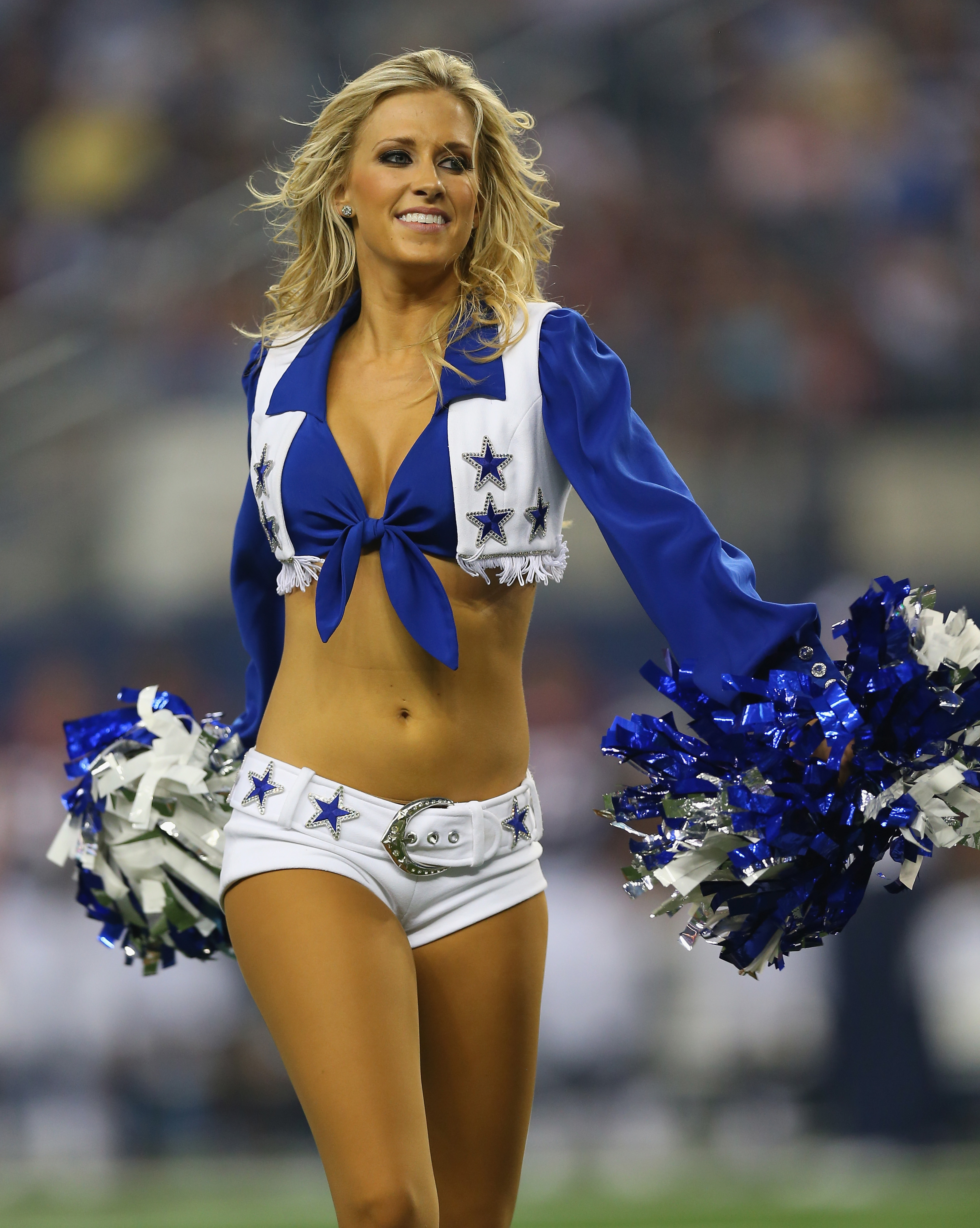 A Dallas Cowboys cheerleader during the preseason
