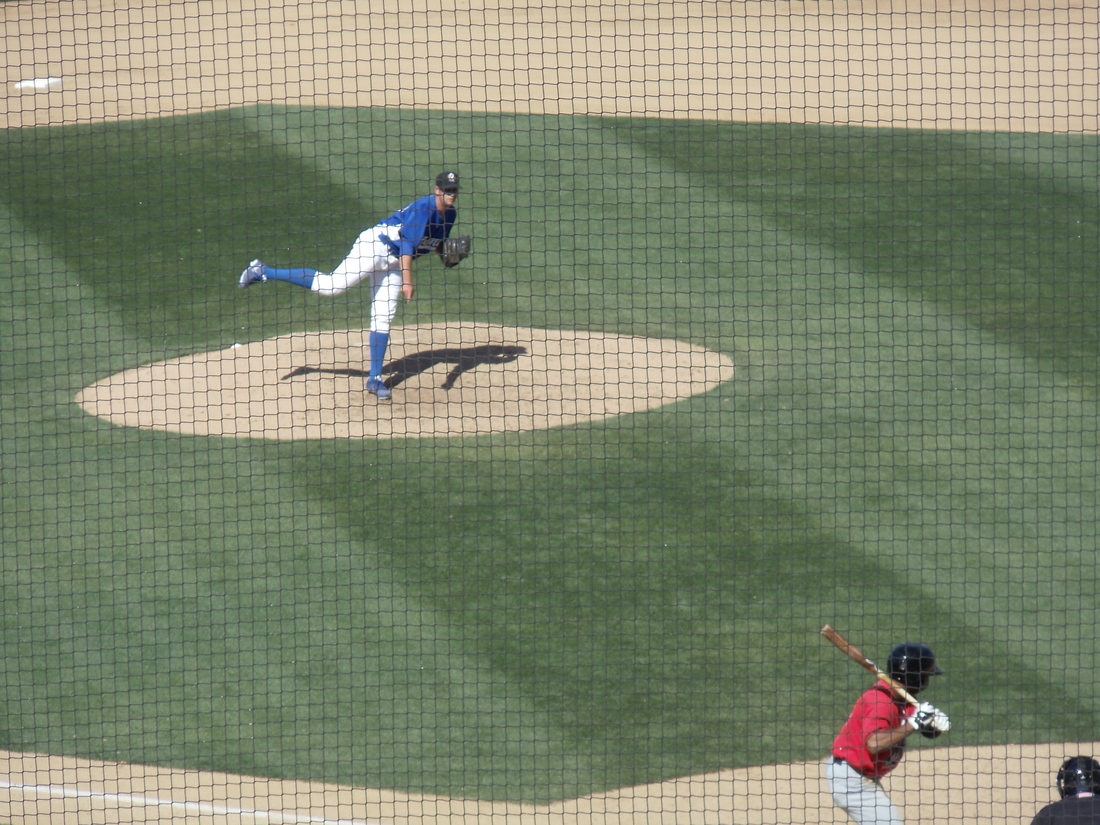 Craig Stem throwing for the Quakes in 2013