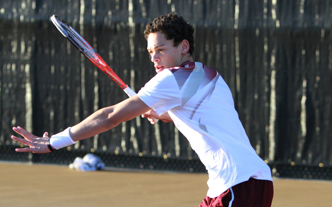 Mississippi State's Jordan Angus prepares to hit a forehand.