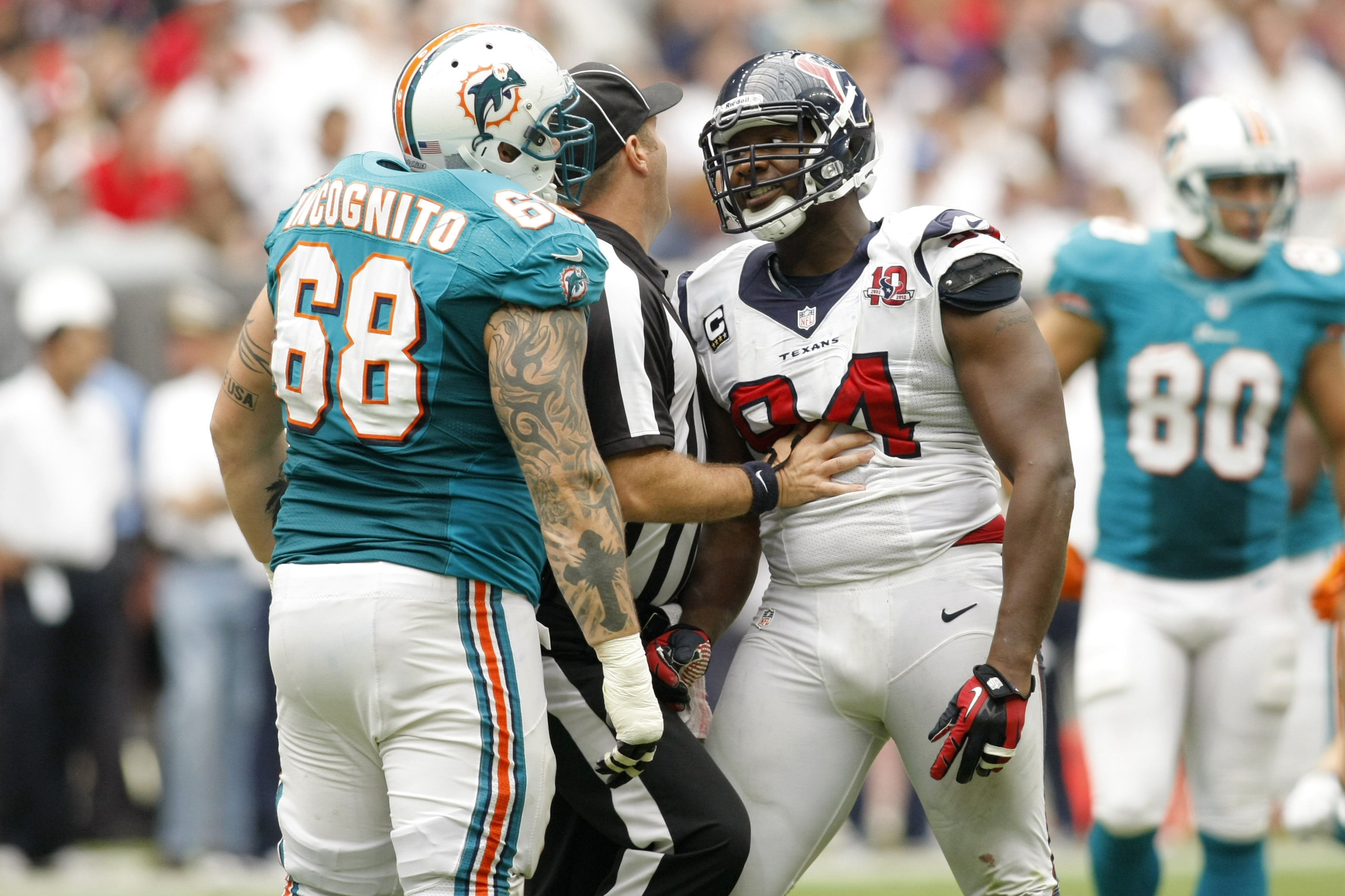 Richie Incognito and Antonio Smith don't like each other one bit