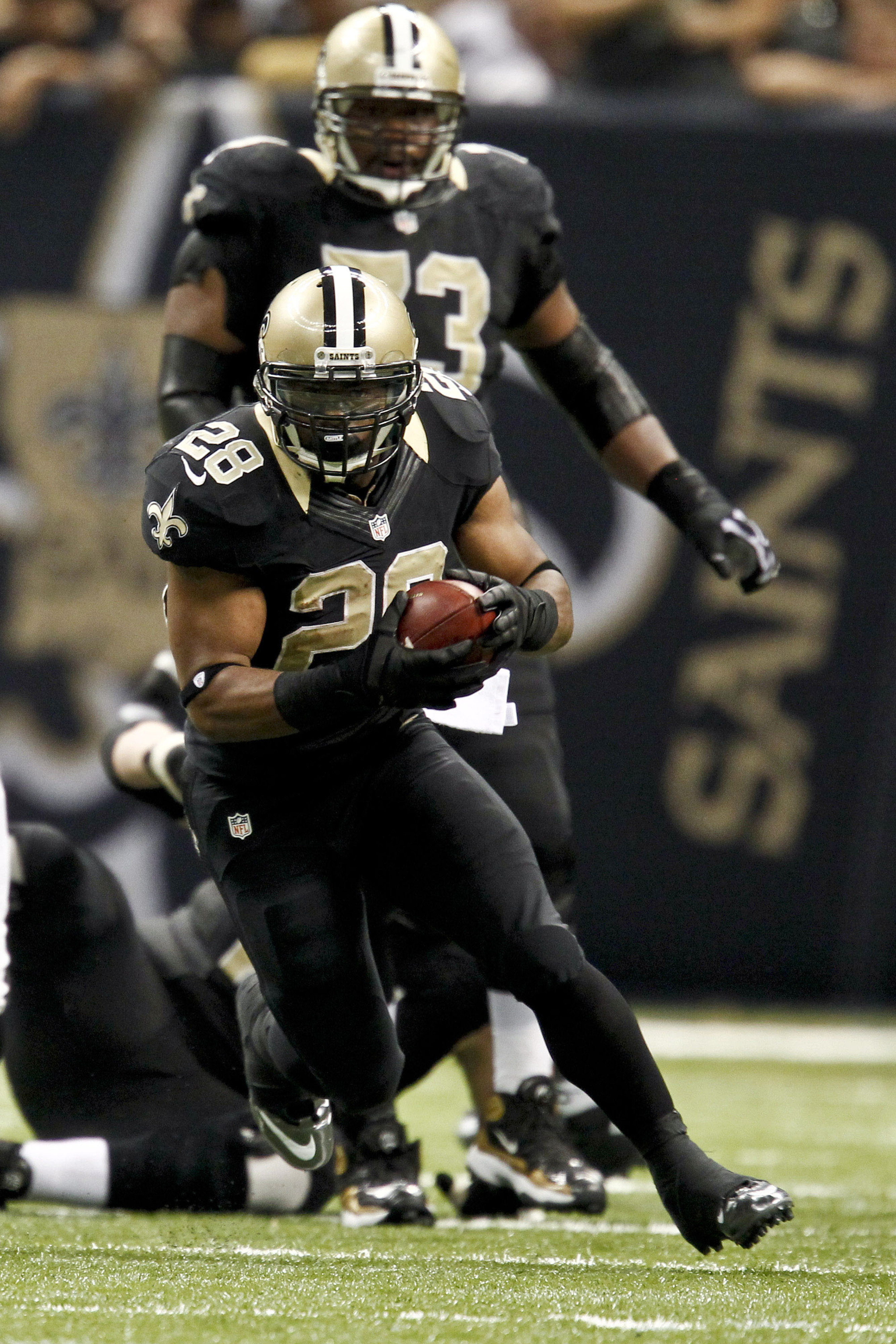 Mark Ingram and the running game have done well so far.