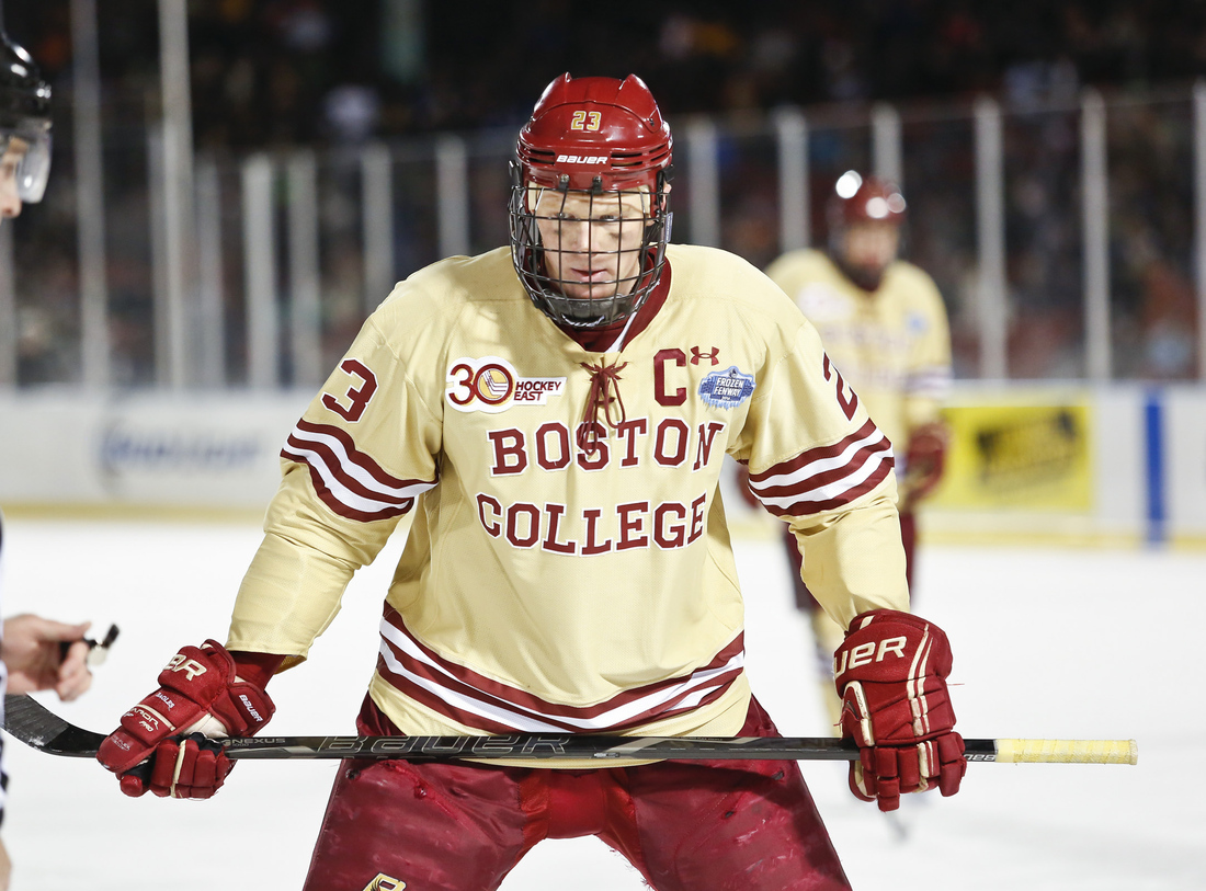 Christopher Brown's brother Patrick was the Boston College captain for the 2013-14 season.