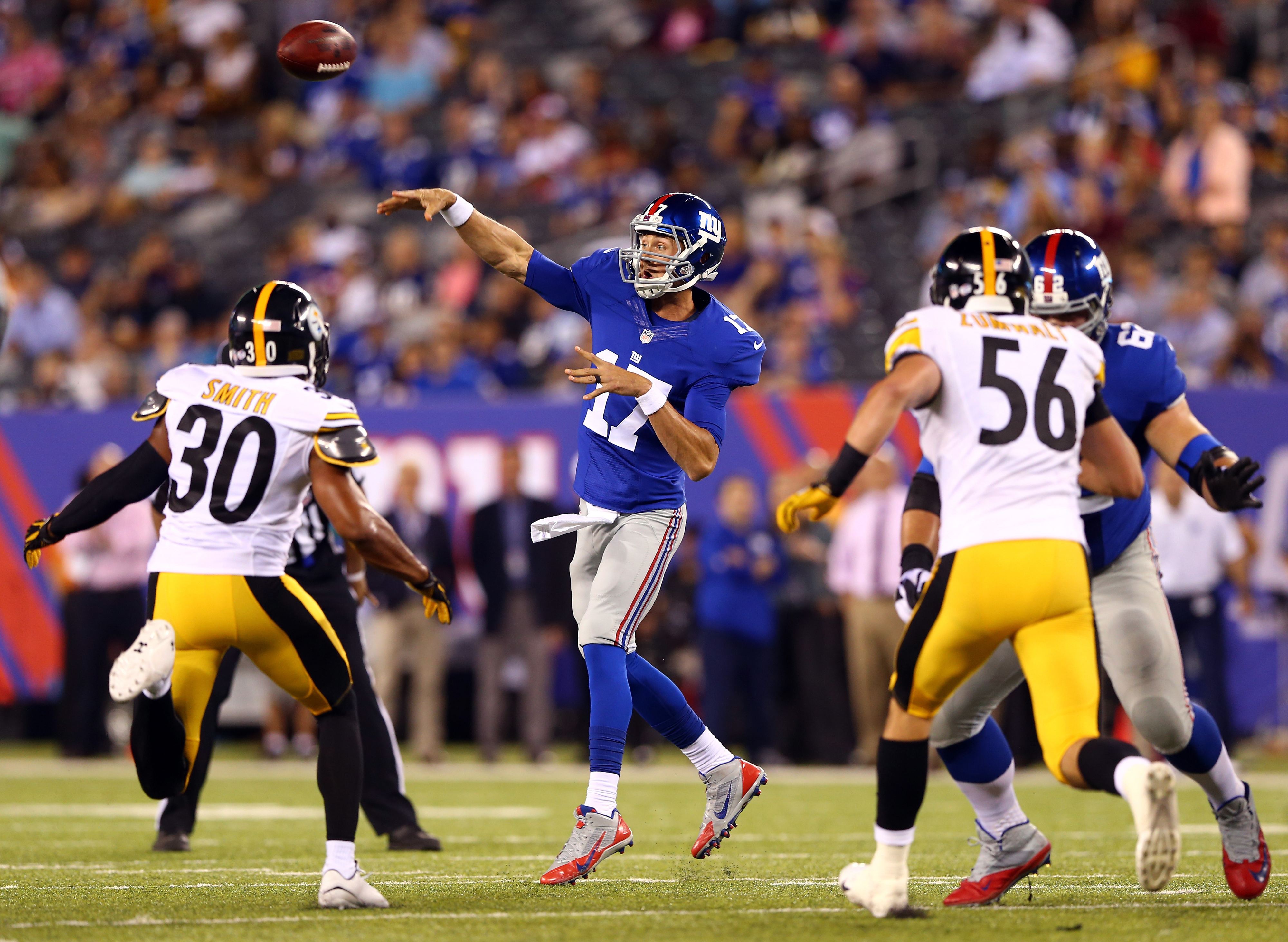 Curtis Painter passes vs. the Steelers
