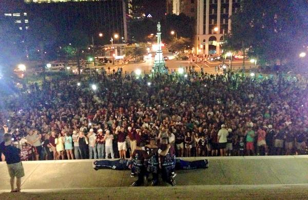 "It's time for a fightin' Texas Aggie yell practice in South Carolina! The #12thMan is in full force!" - @sjarvis00